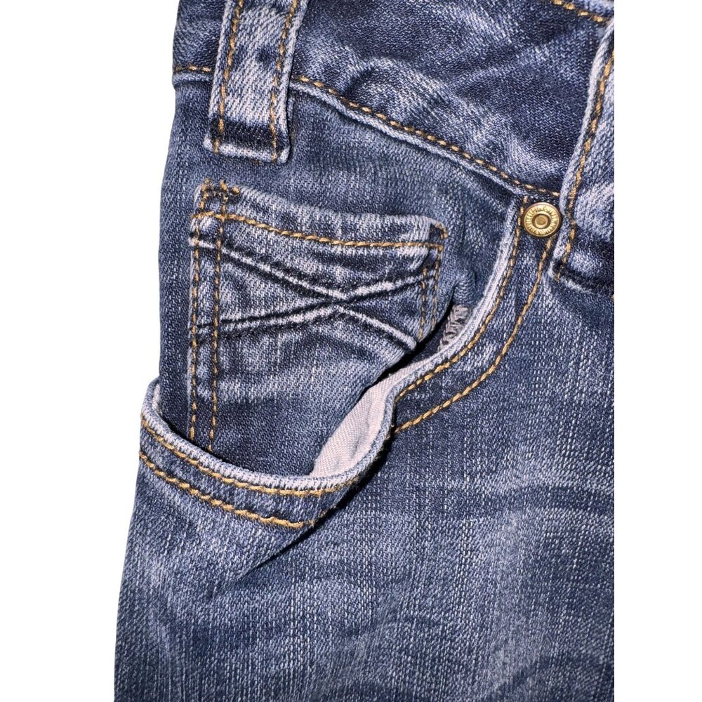 Rock & Roll cowboy Womens Distressed Bootcut Jeans Size 30 Blue Denim With Ripp - Picture 8 of 11